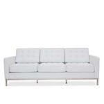 sofa firenze style 3plazas blanco inspiracion florence knoll