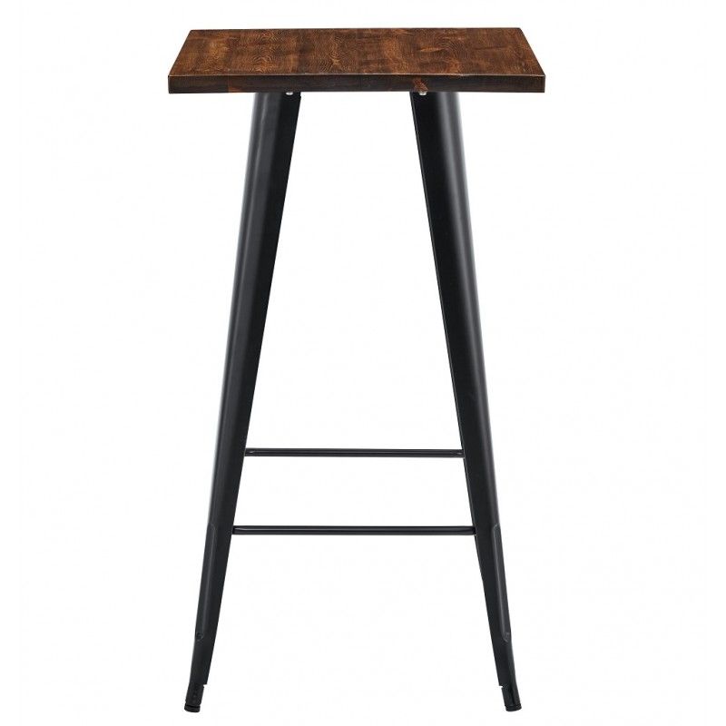 mesa tol ek wood alta acero madera negra 60×60 cms (1)