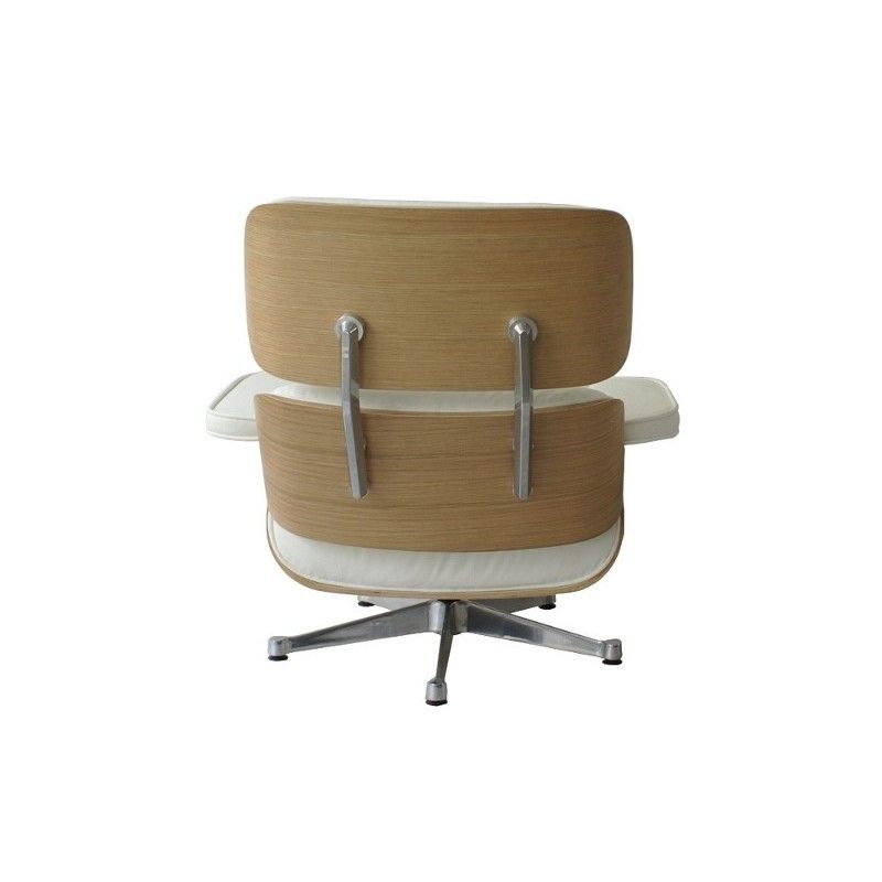 butaca lounge chair roble piel blanca pie aluminio (1)