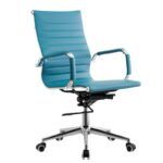 sillon de oficina oliver giratorio regulacion de altura basculante profundo similpiel turquesa