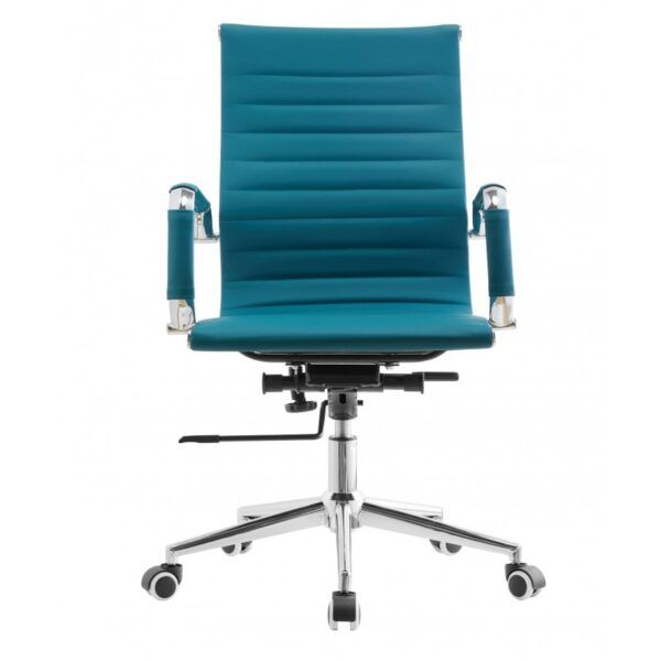 sillon de oficina oliver giratorio regulacion de altura basculante profundo similpiel turquesa (2)