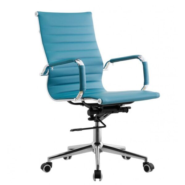 sillon de oficina oliver giratorio regulacion de altura basculante profundo similpiel turquesa