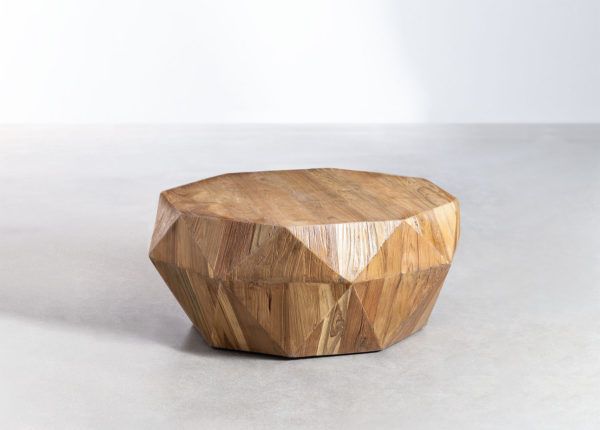 mesa de centro en madera de teca laren