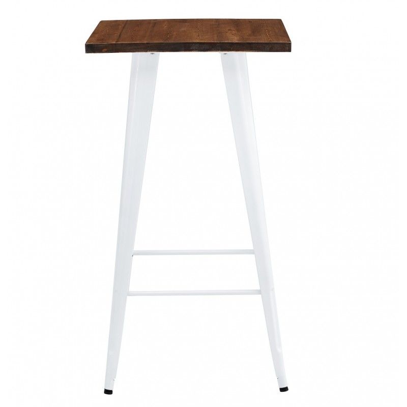 mesa tol ek wood alta acero madera blanca 60×60 cms (1)