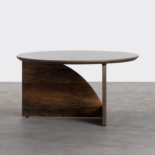 mesa de centro redonda de madera o80 cm anouk