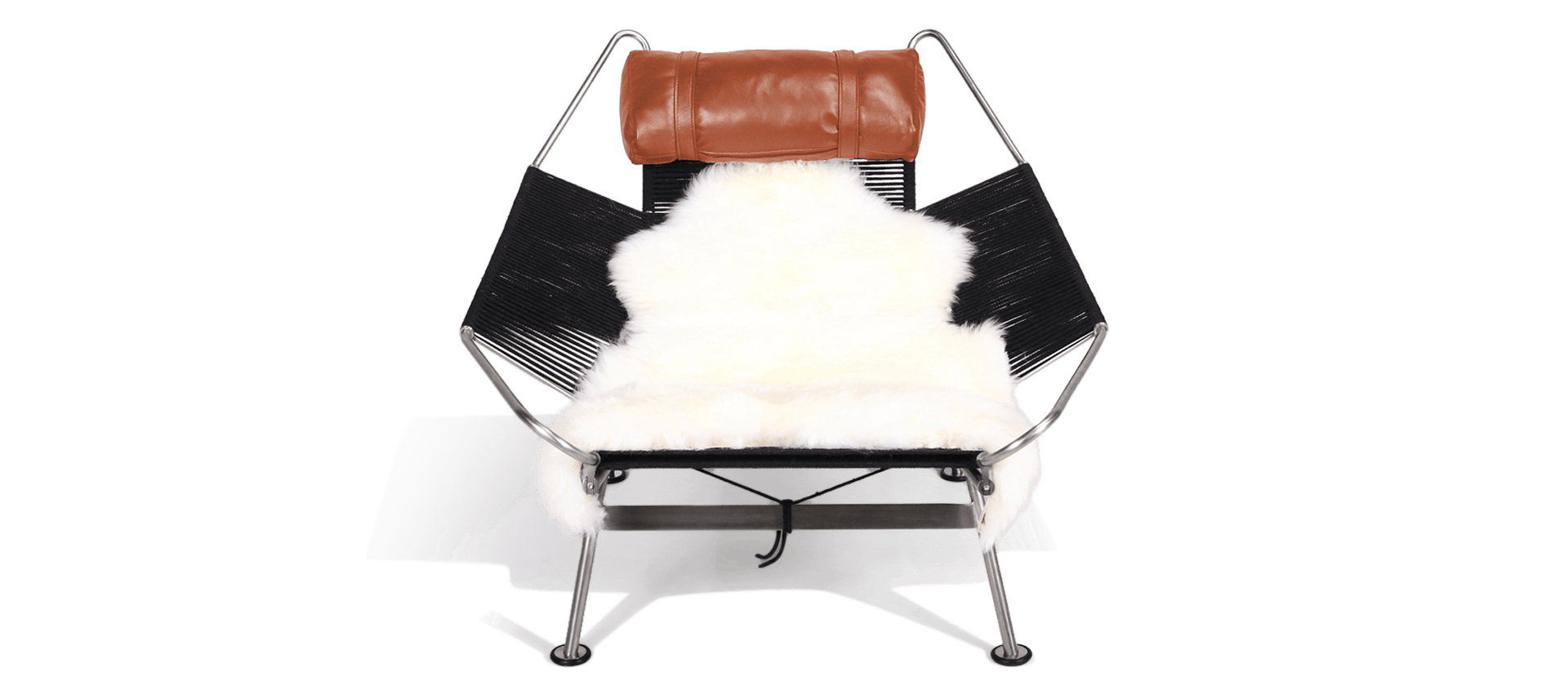 flag halyard chair brushed steel tan 02