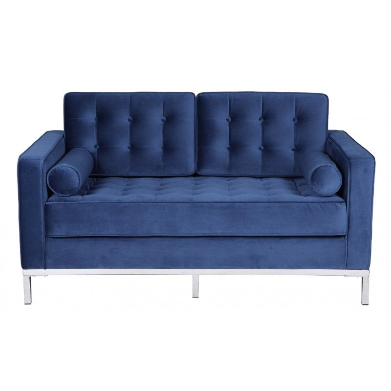 sofa arles 2 plazas tejido velvet azul (2)