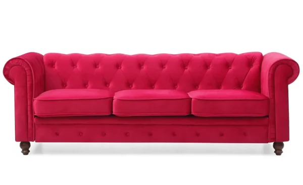 chesterfield a6053 velours rouge face