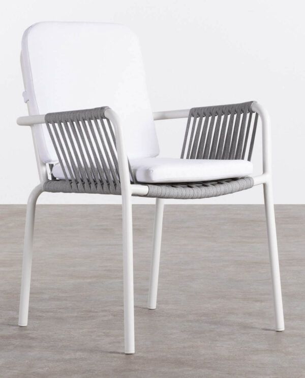 set de jardin de aluminio 1 mesa rectangular y 4 sillas drian (5)