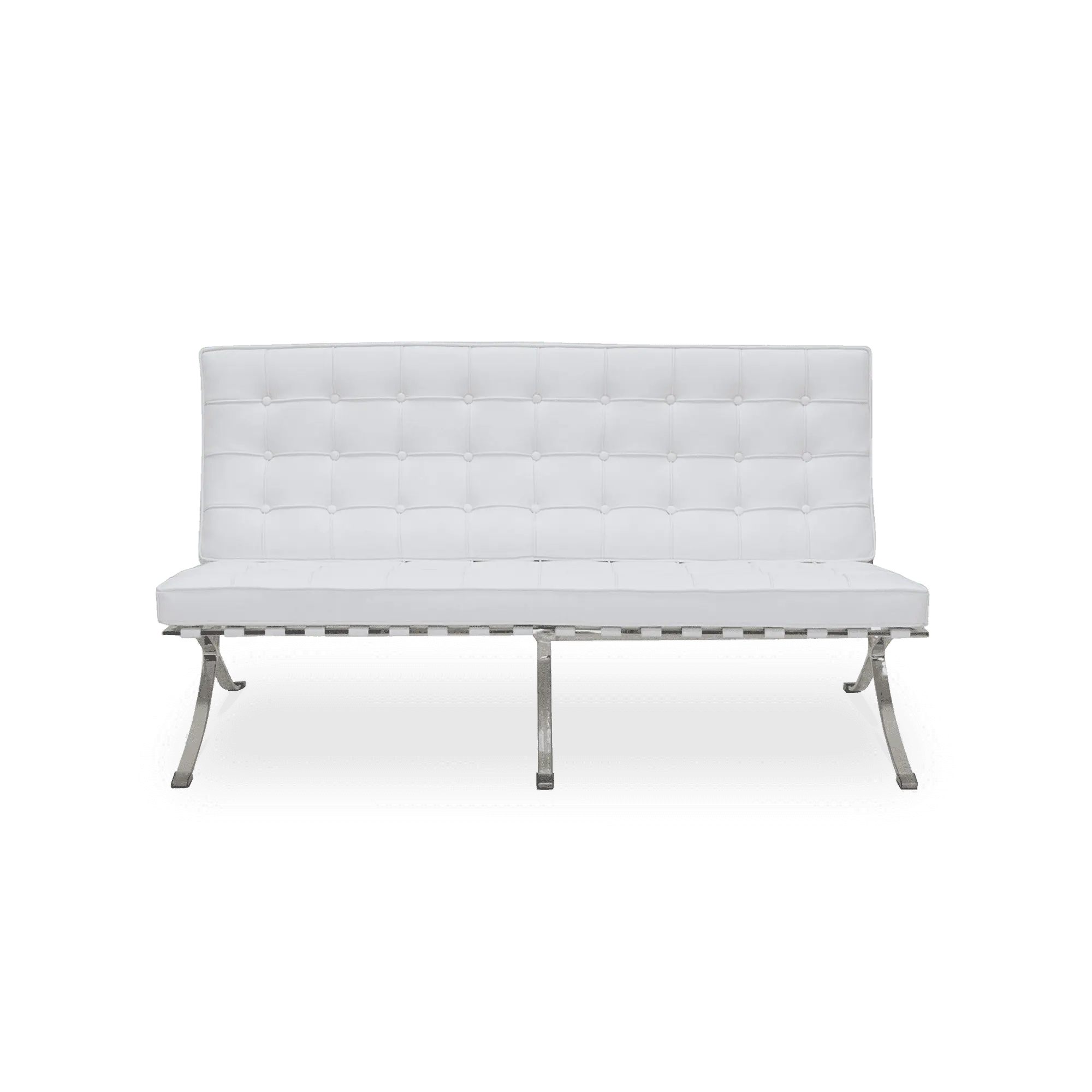 sofa barcelona mies van der rohe 2 plazas piel italiana blanco 2 2048×2048