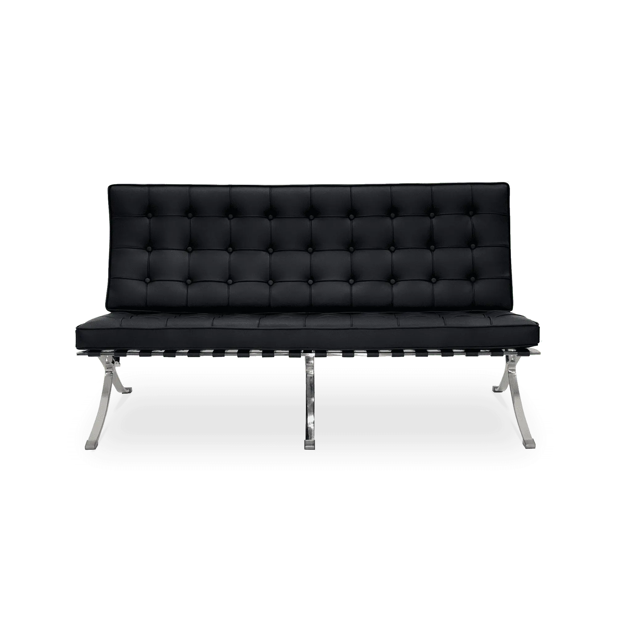 sofa barcelona mies van der rohe 2 plazas piel italiana negro 2 2048×2048