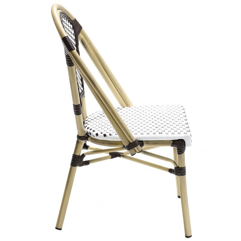 silla paris apilable aluminio ratan blanco y marron (1)