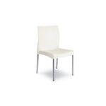 silla sandra aluminio polipropileno blanca