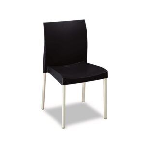 silla sandra aluminio polipropileno negro