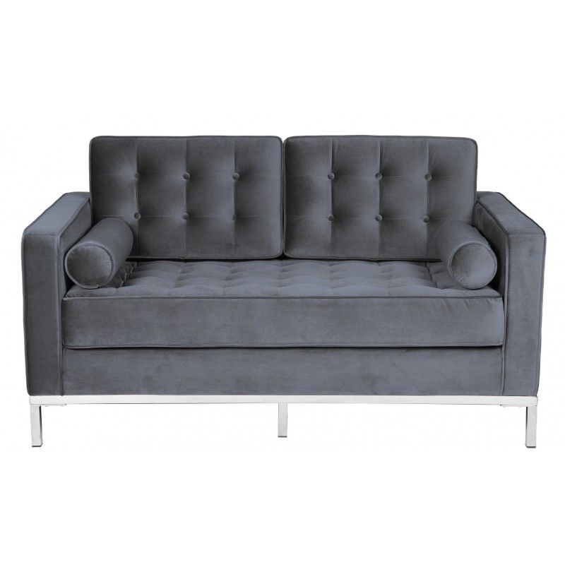 sofa arles 2 plazas tejido velvet gris (1)