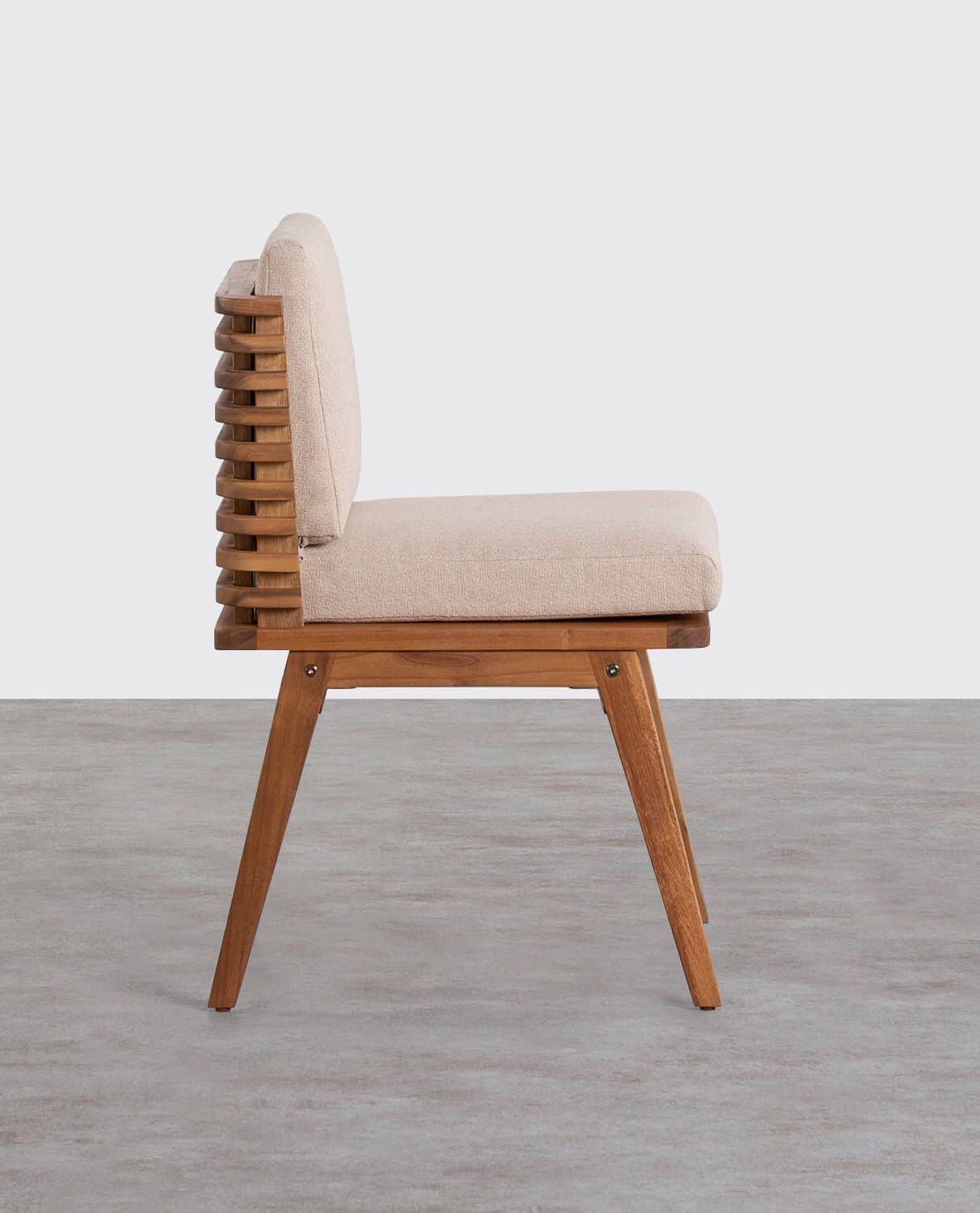 silla de exterior de madera de acacia y tela hazan (1)