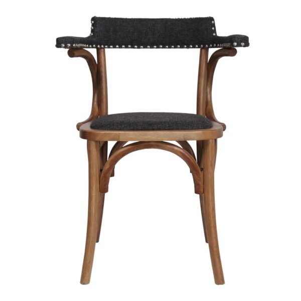 silla madera tapizada color.negro EMILY 3