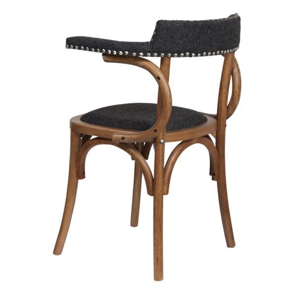 silla madera tapizada color.negro EMILY 4