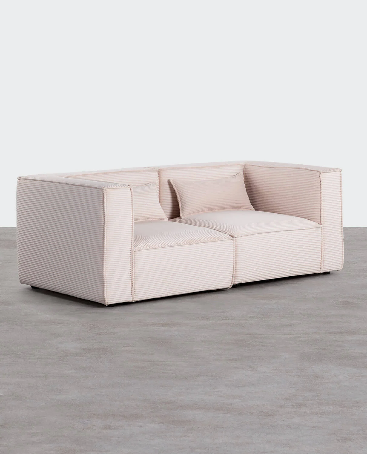 sofa modular de 2 piezas esquineras de pana gruesa kilhe