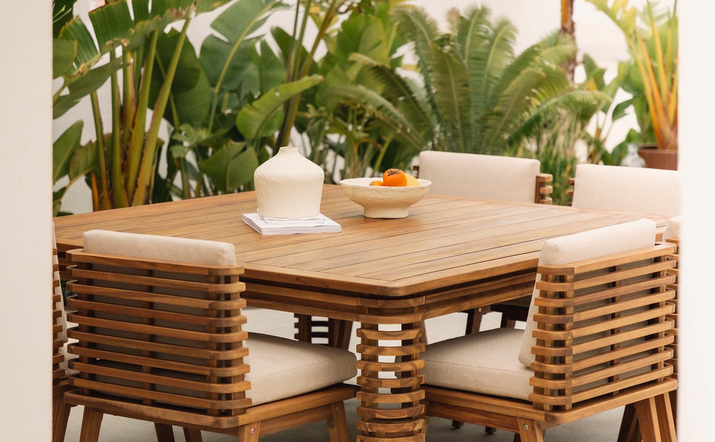 mesa de jardin cuadrada 160 cm de madera de acacia hazan (5)