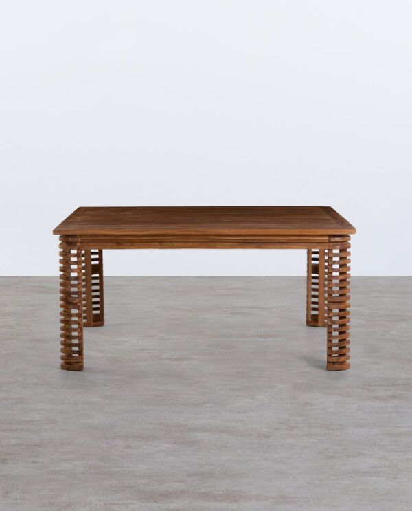 mesa de jardin cuadrada 160 cm de madera de acacia hazan