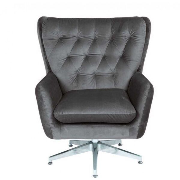 sillon becquer giratorio regulable tapizado velvet gris (1)