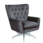 sillon becquer giratorio regulable tapizado velvet gris