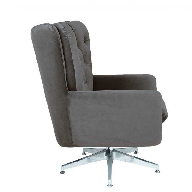 sillon becquer giratorio regulable tapizado velvet gris (3)