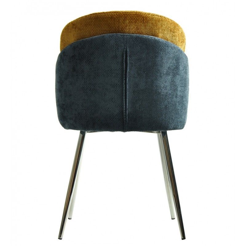 silla dresde cromada tapizada chenilla azul y amarillo (3)