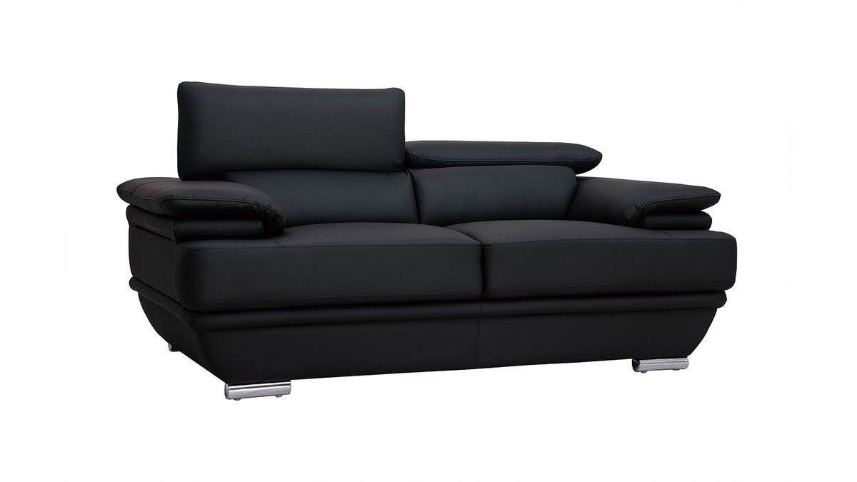 sofa cuero diseno dos plazas con cabeceros ajustables negro ewing 23225 62fe033db5714 1200 675