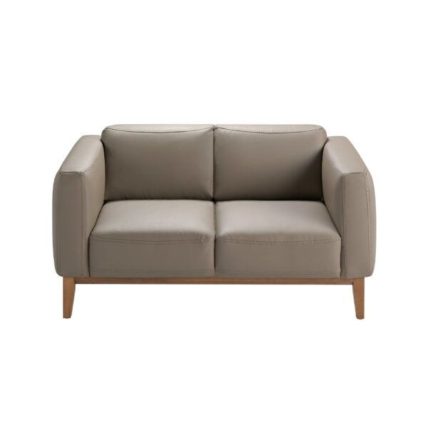 6028 sofa 2 plazas moderno piel vison nogal sofa angel cerda 02 02