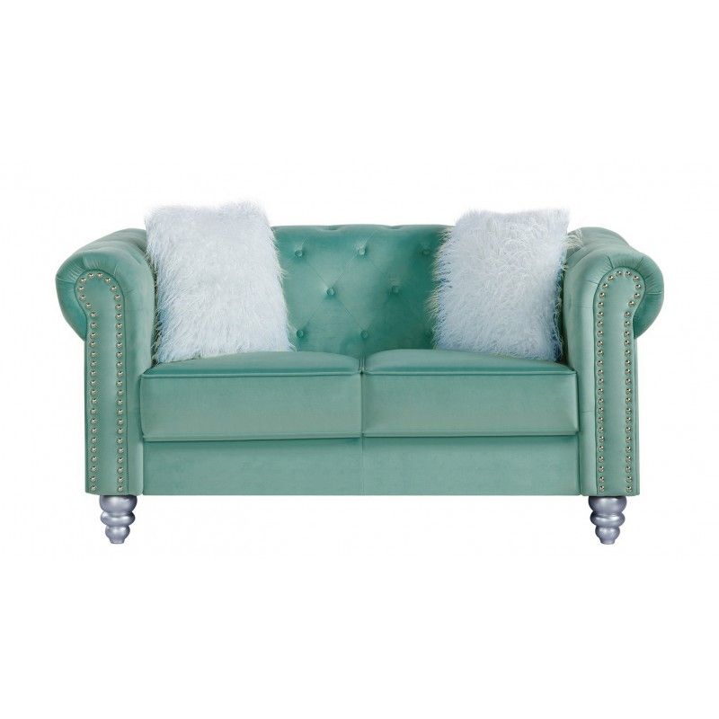 sofa chester style 2 plazas tapizado velvet verde agua 58 (1)