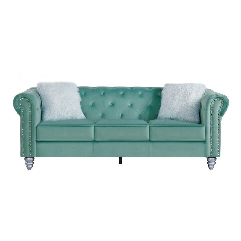 sofa chester style 3 plazas tapizado velvet verde agua 58 (1)