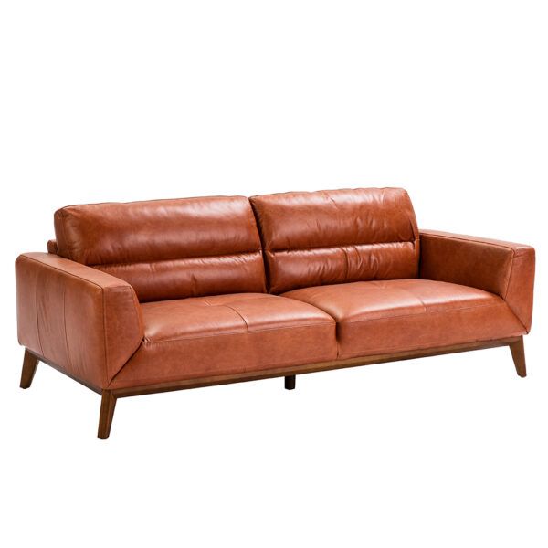 6047 sofa 3 plazas piel marron nogal sofa angel cerda 1P