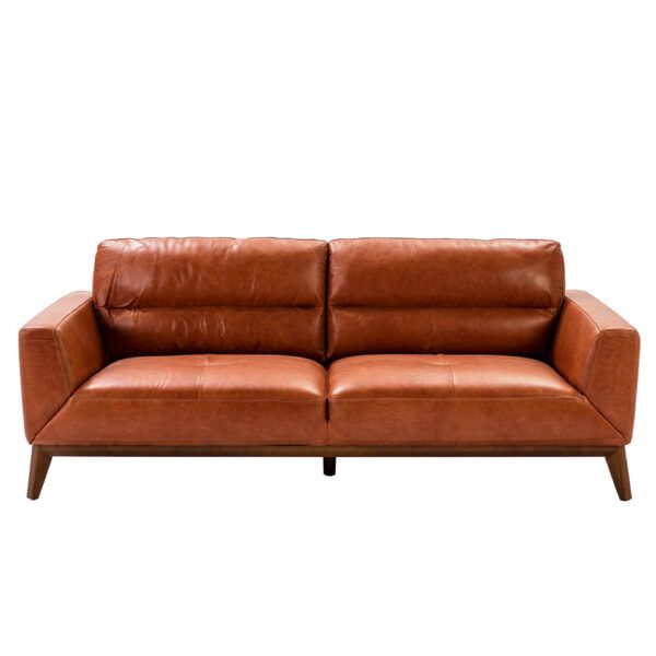 6047 sofa 3 plazas piel marron nogal sofa angel cerda 3F