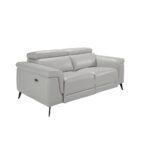 6107 sofa 2 plazas relax moderno piel gris claro acero negro sofa angel cerda 11 escaled