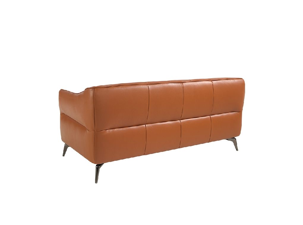 6168 sofa 2 plazas piel marron acero angel cerda 4 escaled