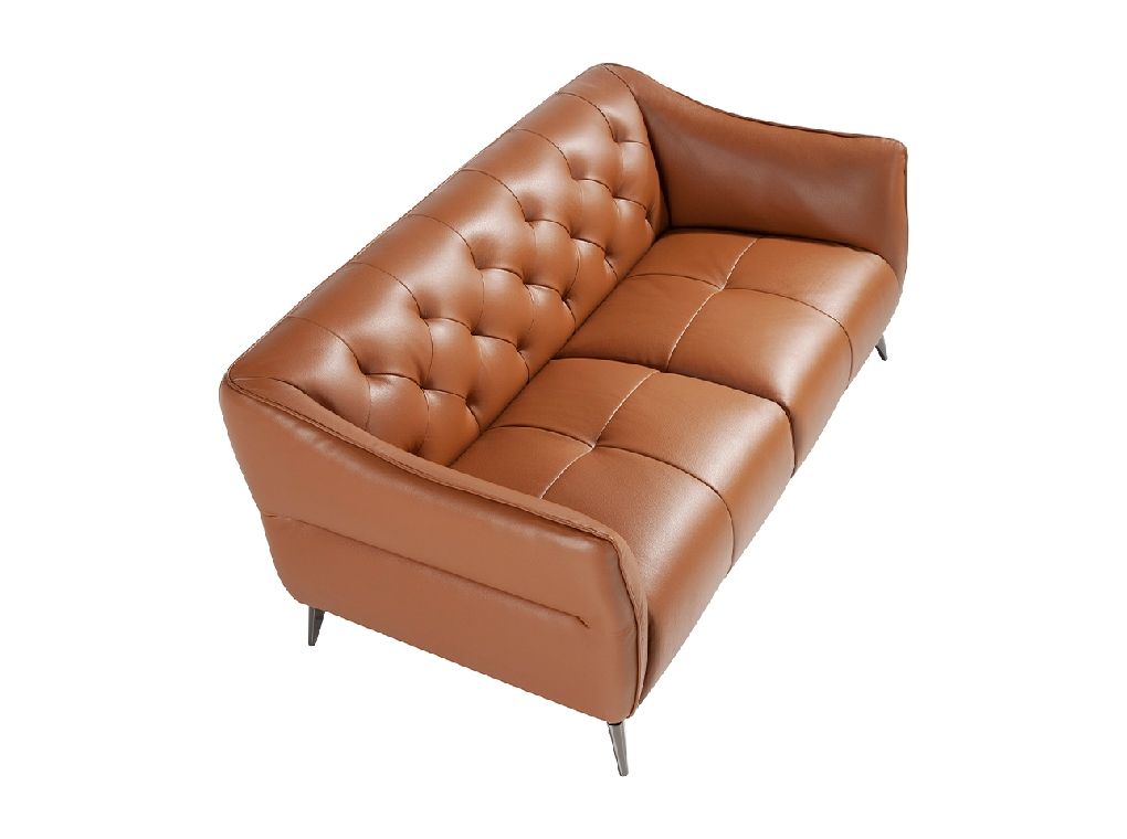 6168 sofa 2 plazas piel marron acero angel cerda 5 escaled