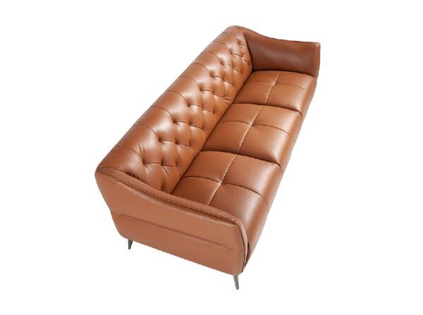 6169 sofa 3 plazas piel marron acero angel cerda 5 escaled