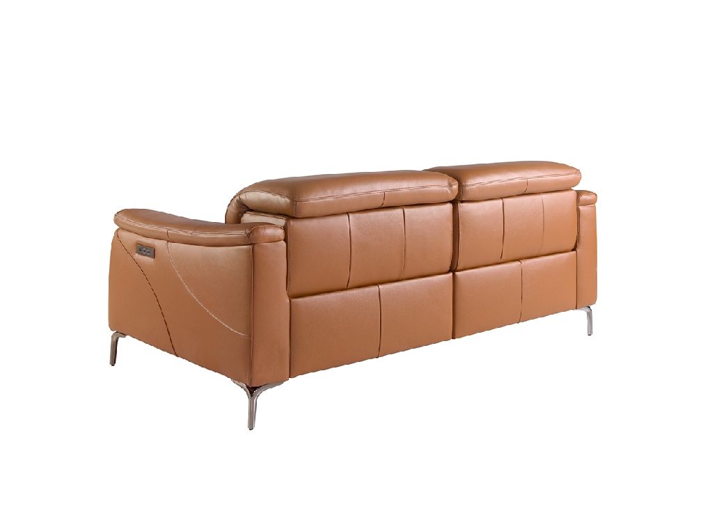 6181 sofa 3 plazas piel marron acero sofa angel cerda 2 escaled