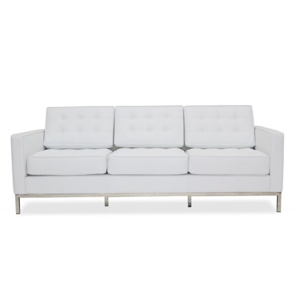 sofa flor t 3 plazas similpiel blanca