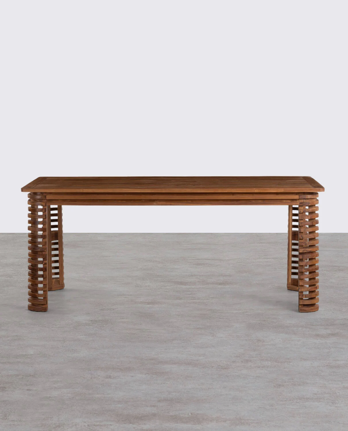 mesa de jardin rectangular 180 cm de madera de acacia hazan