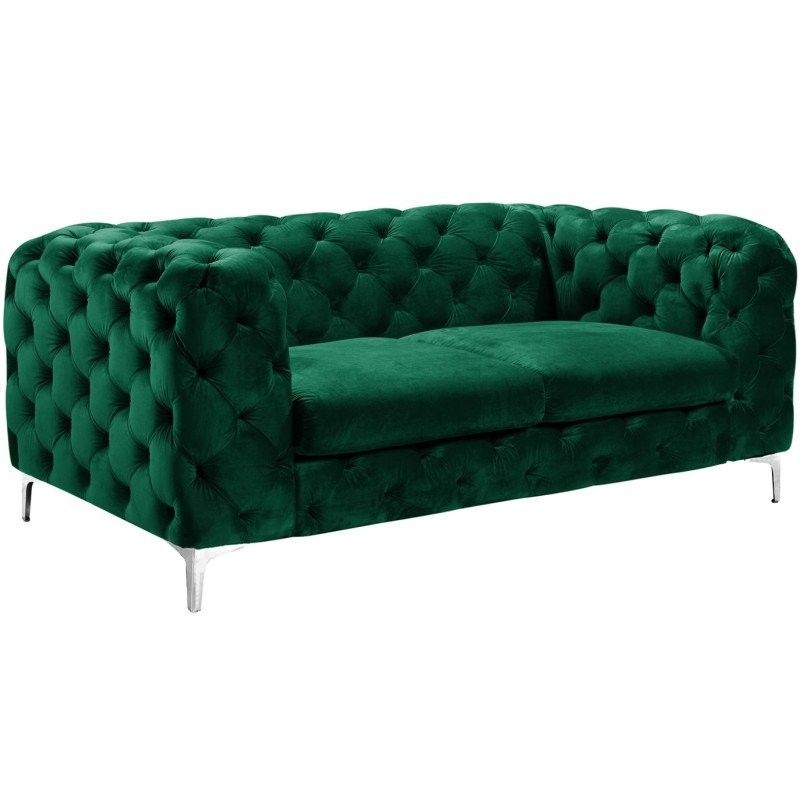 sofa chester royal 2 plazas terciopelo verde
