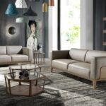 6029 sofa 3 plazas moderno piel vison nogal sofa angel cerda f