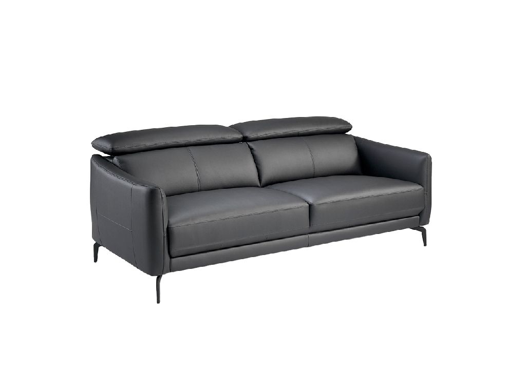 6059 sofa 3 plazas piel acero negro sofa angel cerda 1 escaled