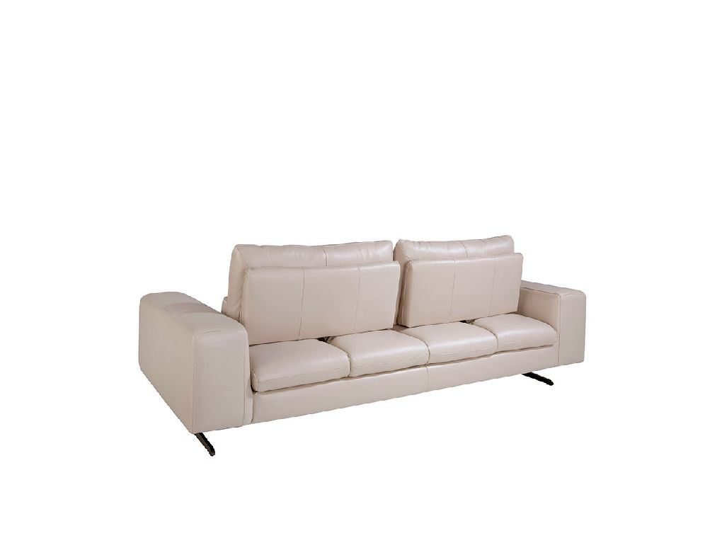 6142 sofa 3 plazas piel taupe acero negro sofa angel cerda 6 escaled