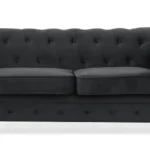 chesterfield a6052 velours noir face