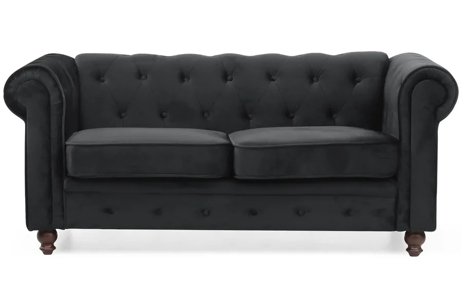 chesterfield a6052 velours noir face