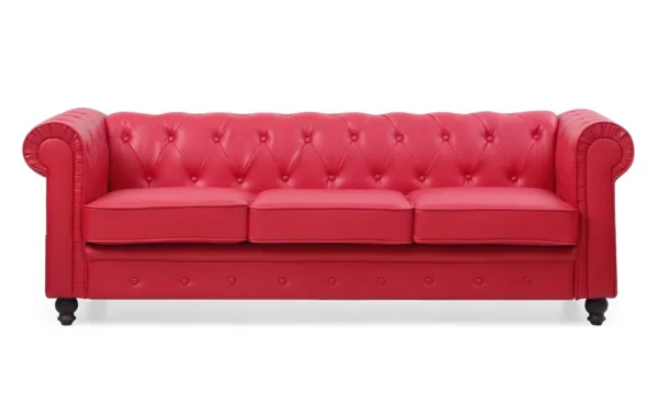 chesterfield a6053 simili rouge face