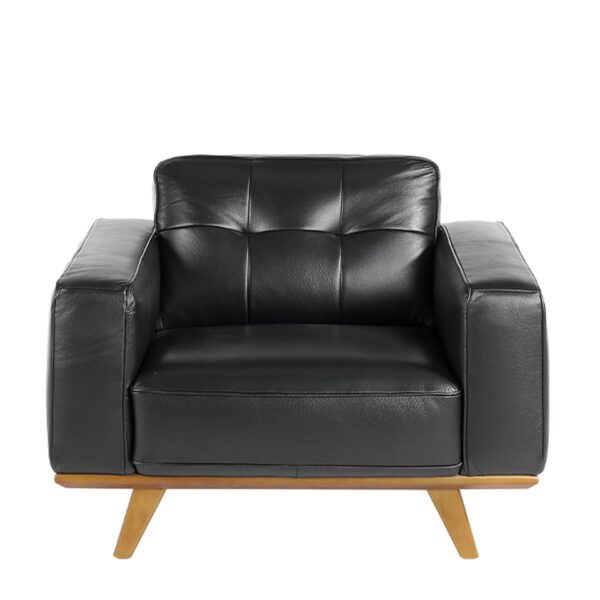 5037 sillon moderno piel negro nogal armchair angel cerda 31